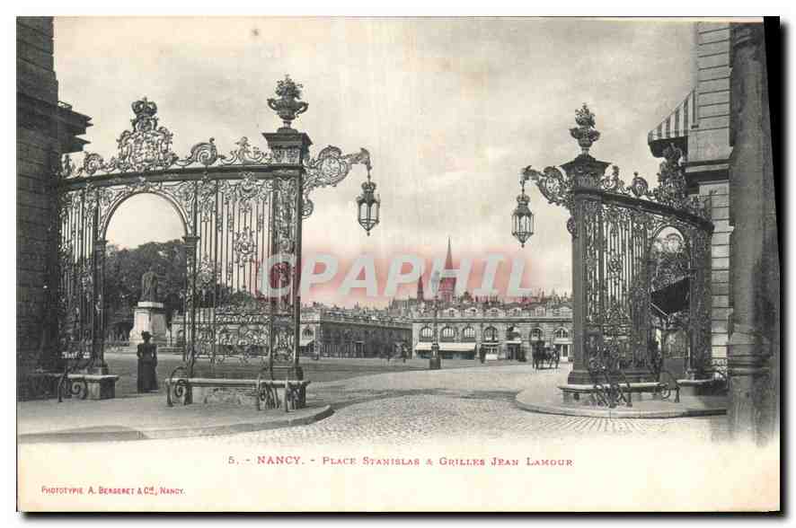 Nancy - Place Stanislas & Grilles Jean Lamour — Phototype A. Bergeret & Cie, Nancy, n°5