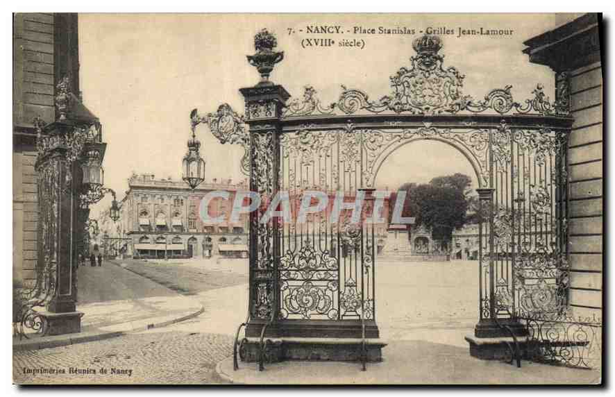 Nancy - Place Stanislas - Grilles Jean-Lamour (XVIIIe siècle)