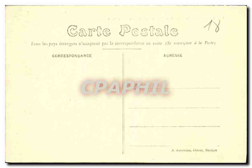 CPA Bourges La Cathedrale vue du Jardin de l'Archeveche  — Rückseite