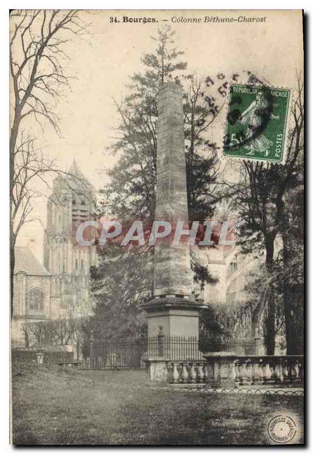 CPA Bourges Colonne Bethune Charost 