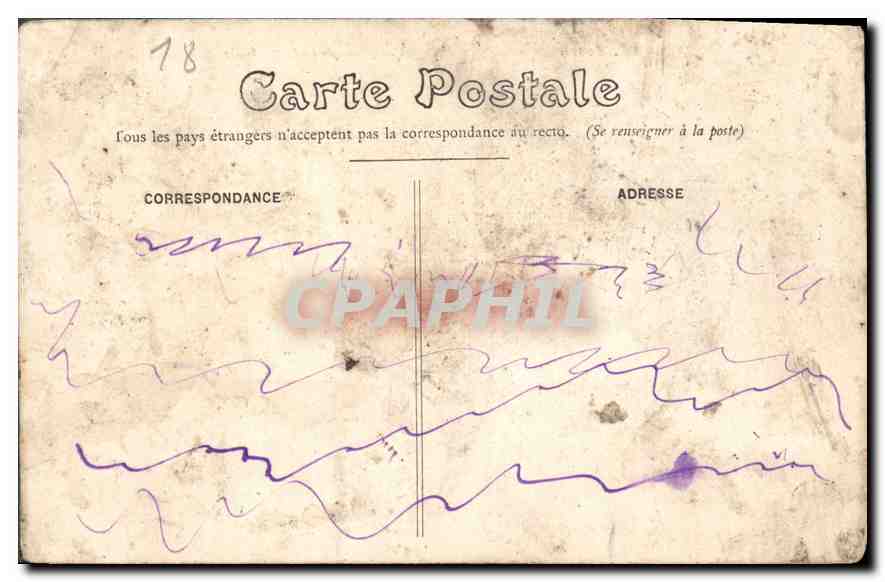 CPA Bourges a vel d'oiseau Vue prise de la Cathedrale  — Rückseite
