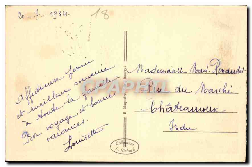 CPA Bourges Abside de la Cathedrale  — Back