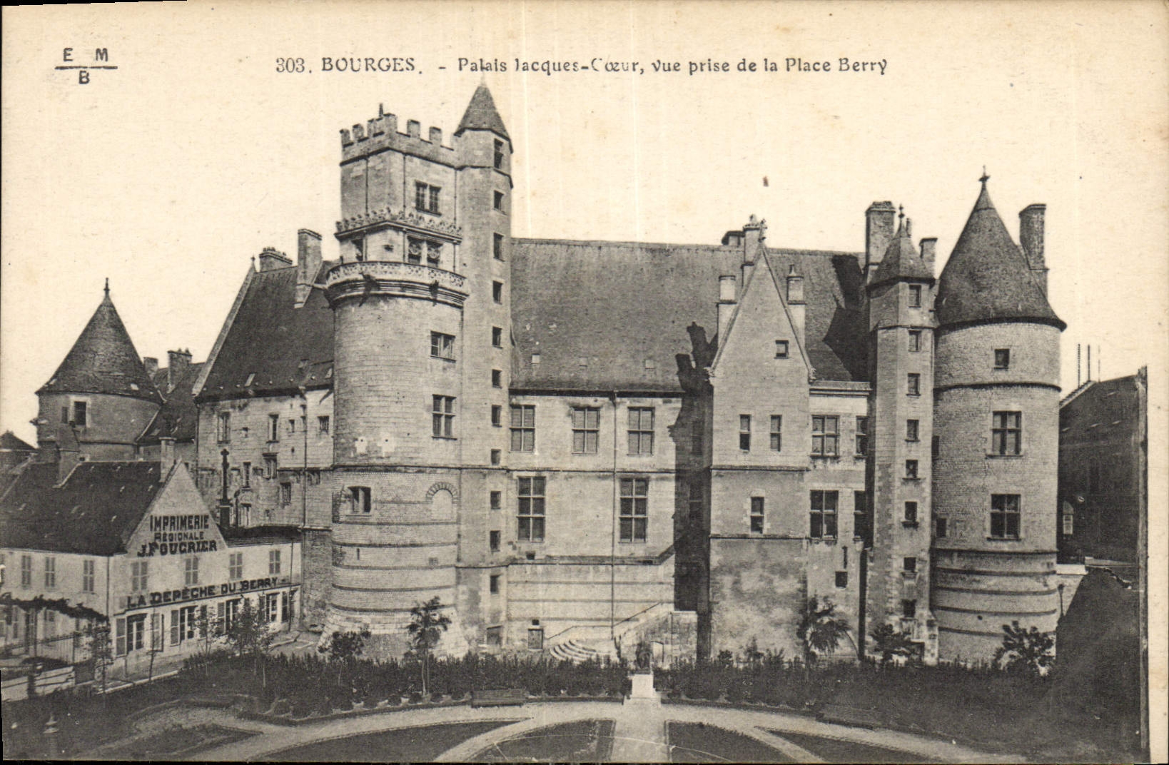 CPA Bourges Palais Jacques Imprimerie Foucrier
