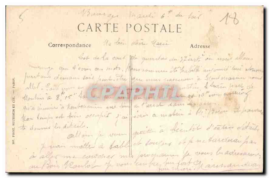 CPA Bourges Vue generale prise de la Tour Sourde  — Rückseite
