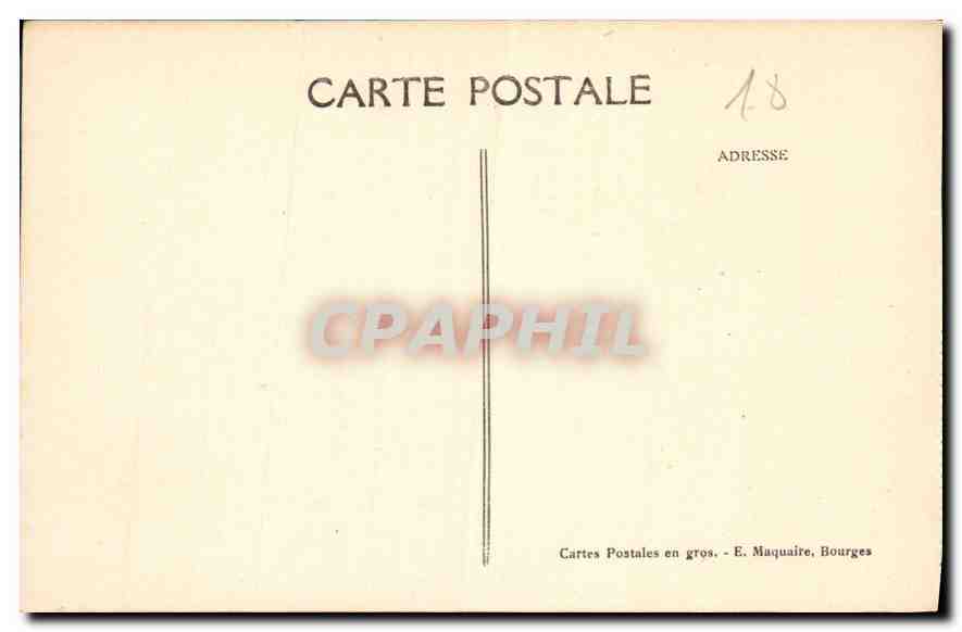 CPA Bourges Vue centrale prise du Palais Coeur  — Rückseite