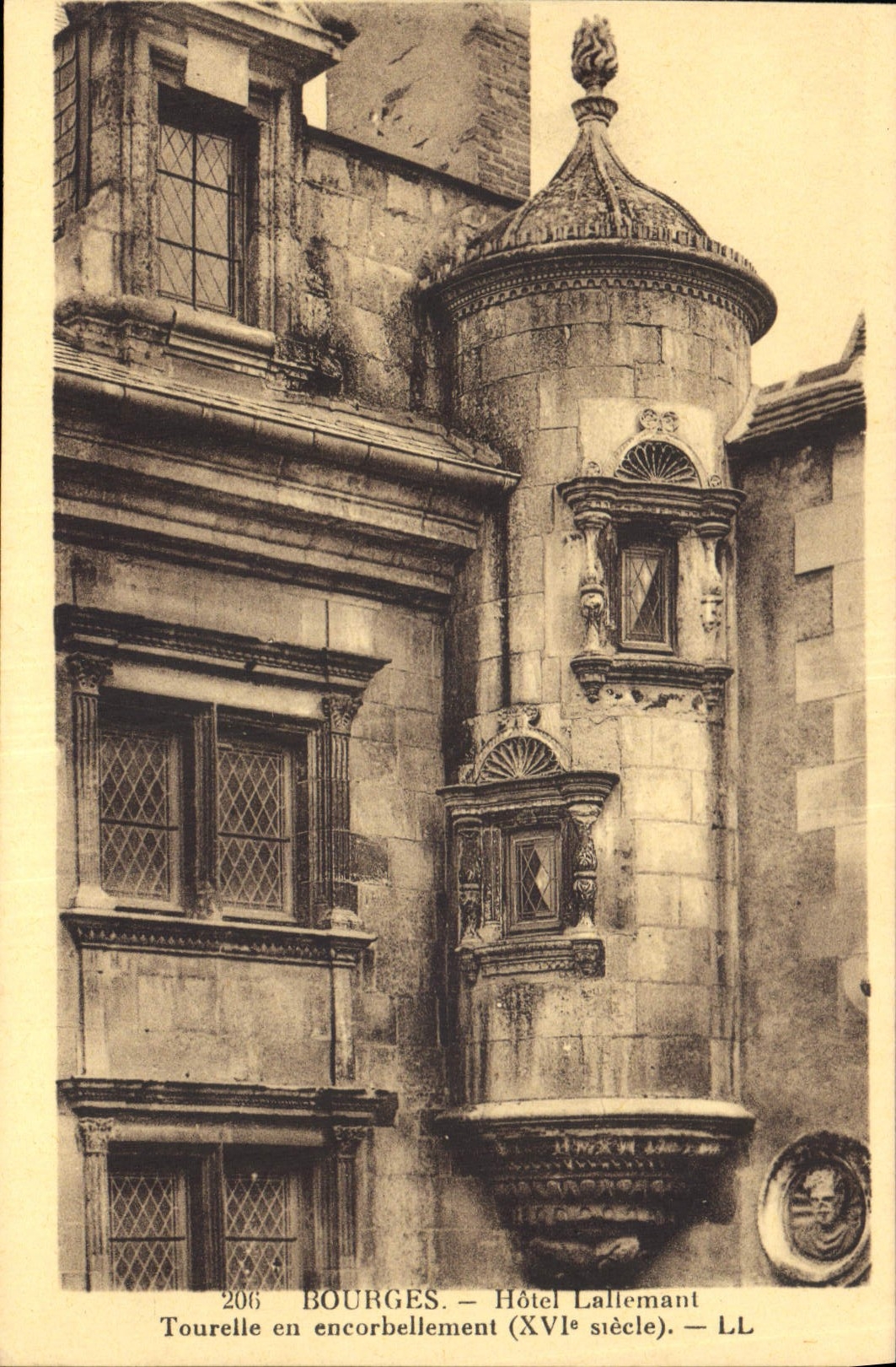 CPA Bourges Hotel Lallemant Tourelle en Encorbellement 