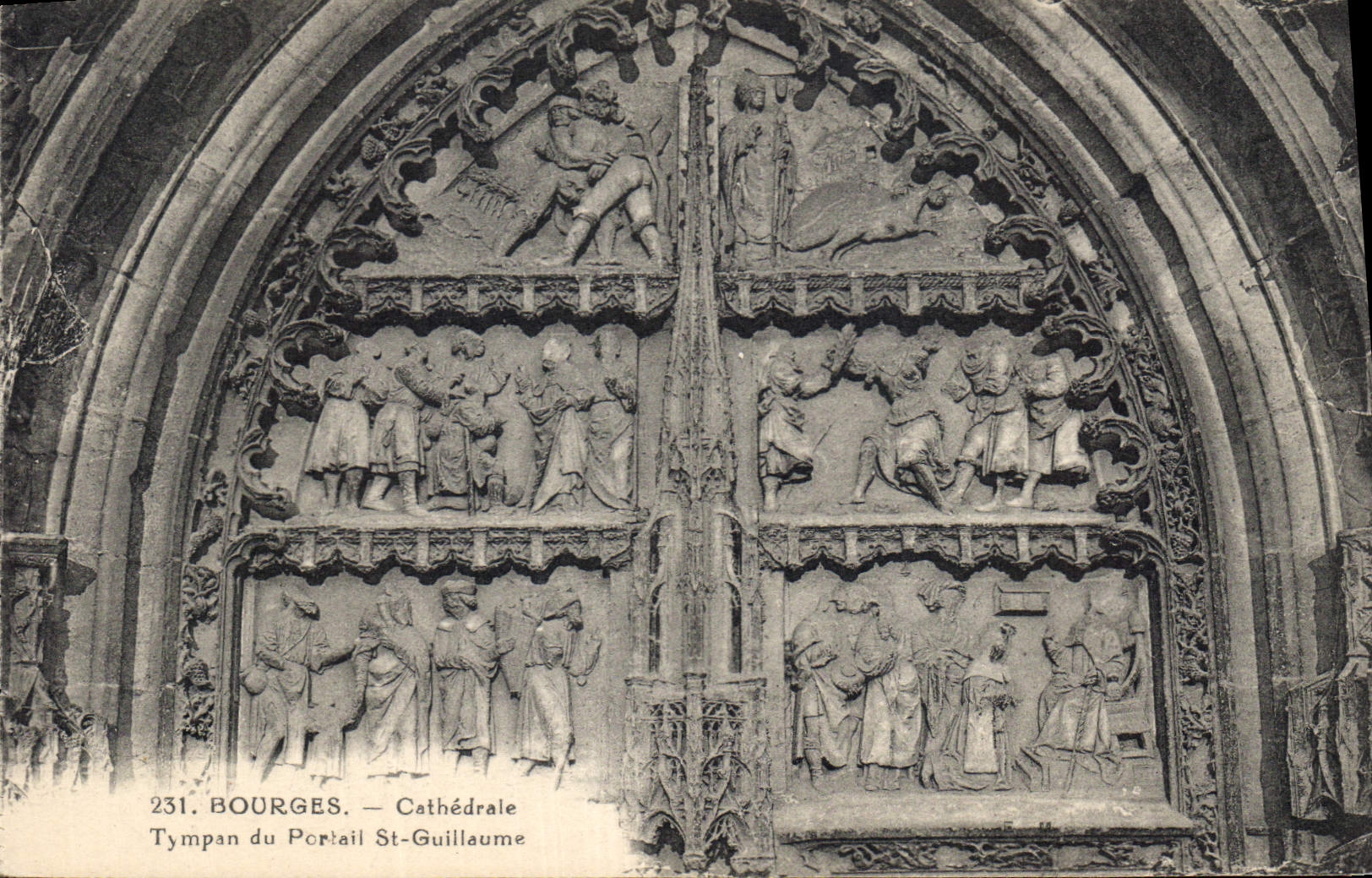 Bourges — Cathédrale. Tympan du Portail St-Guillaume — E. Maquaire, n°231