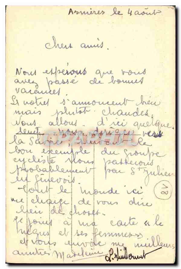 CPA Bourges Interieur de la Cathedrale Pourtour du Choeur cote Nord  — Rückseite