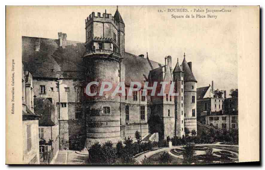 CPA Bourges Palais Jacques Coeur Square de la Place Berry 