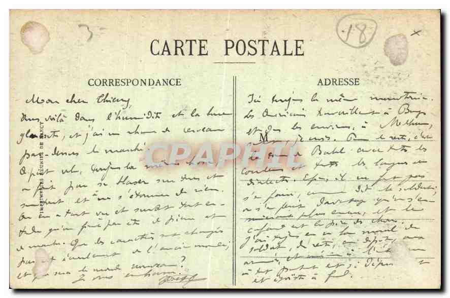 CPA Bourges Crypte de la Cathedrale  — Rückseite