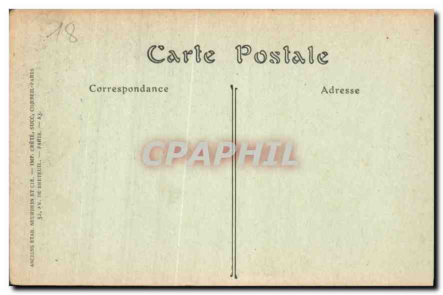 CPA Cathedrale de Bourges Le Portail  — Rückseite