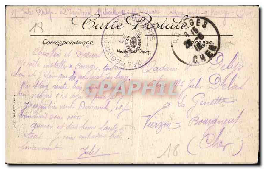 CPA Bourges de la Cathedrale Tombreau du Duc Jean  — Rückseite