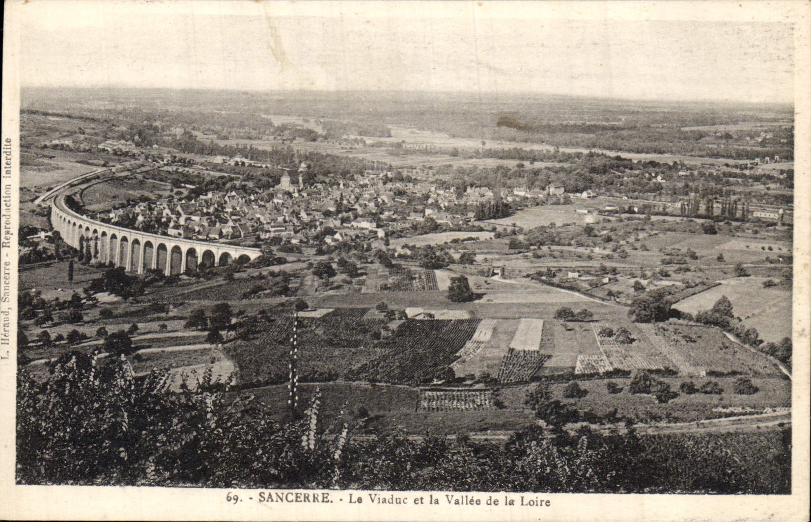 CPA Sancerre Le Viaduc et la Valle de la Loire 