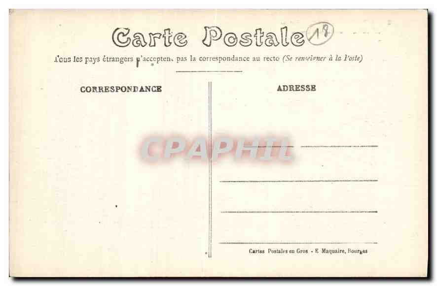 CPA Bourges Hotel Lallemant La Tourelle et d'entree  — Rückseite