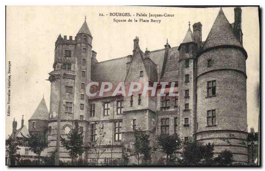 CPA Bourges Palais Jacques Coeur Square de la Place Berry 
