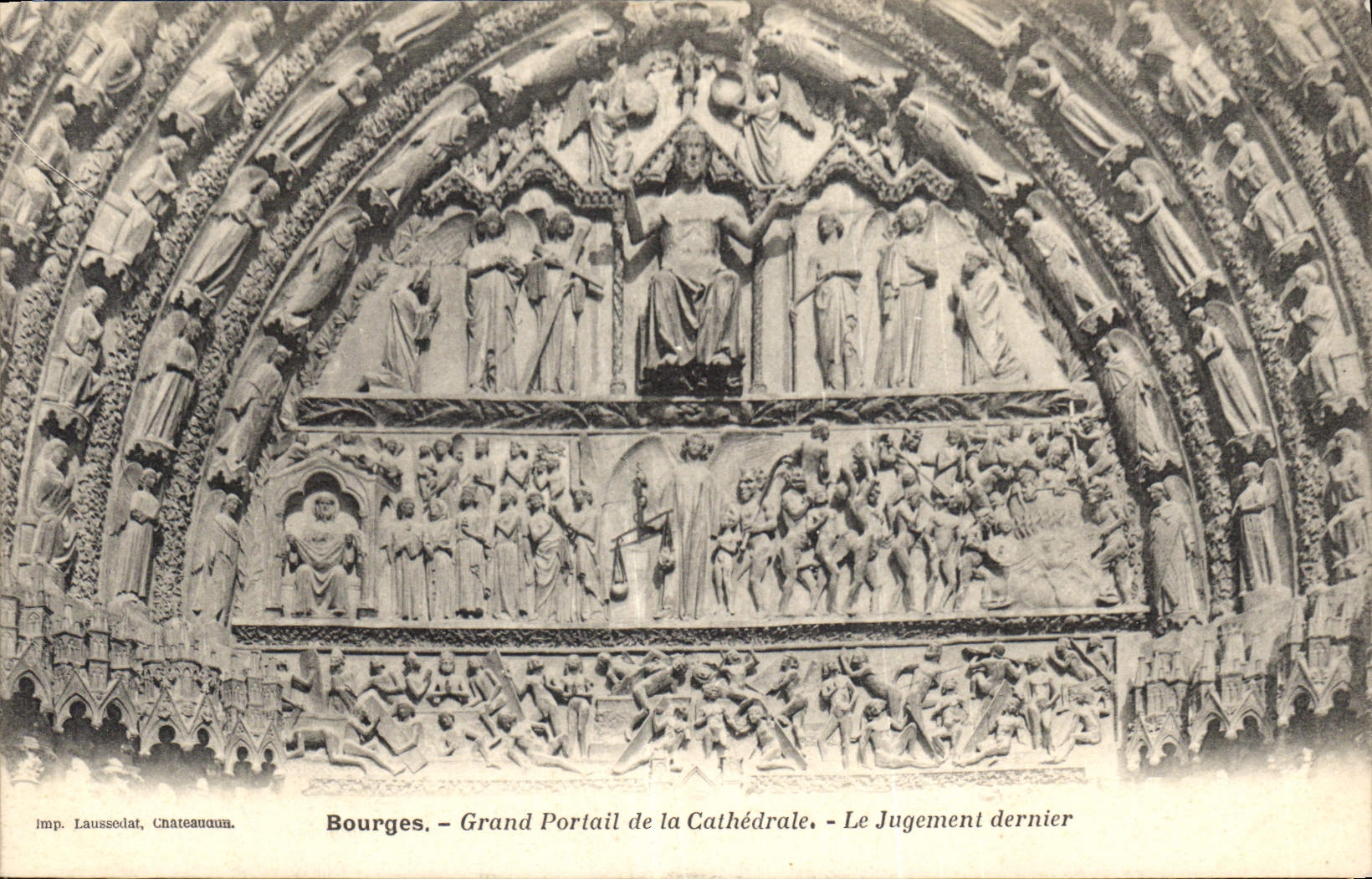 CPA Bourges Grand Portail de la Cathedrale Le Jugement dernier 