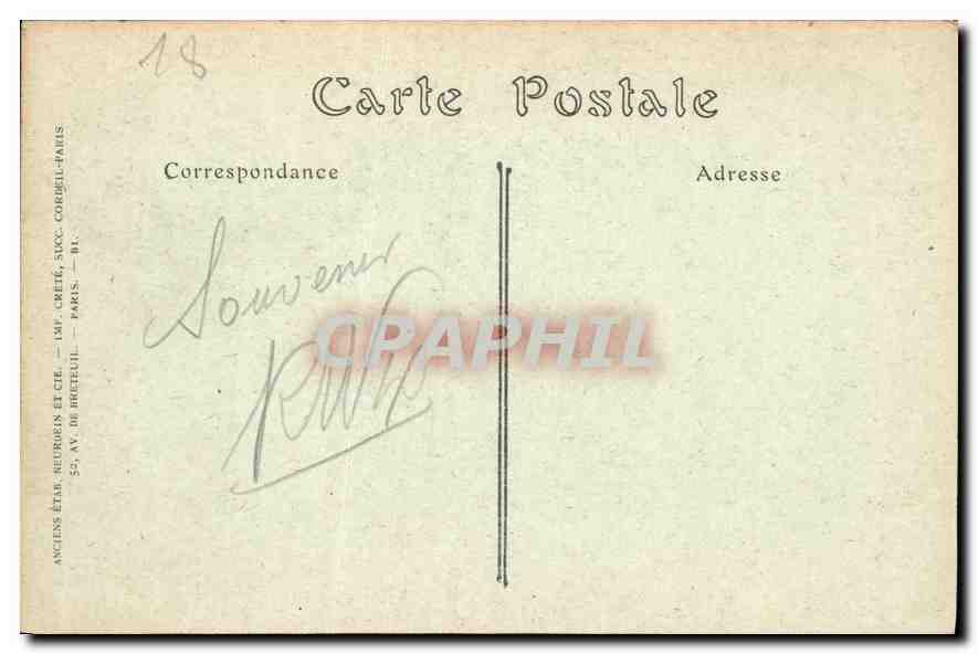 CPA Bourges Vue generale prise de la Grande Tour de la Cathedrale  — Rückseite