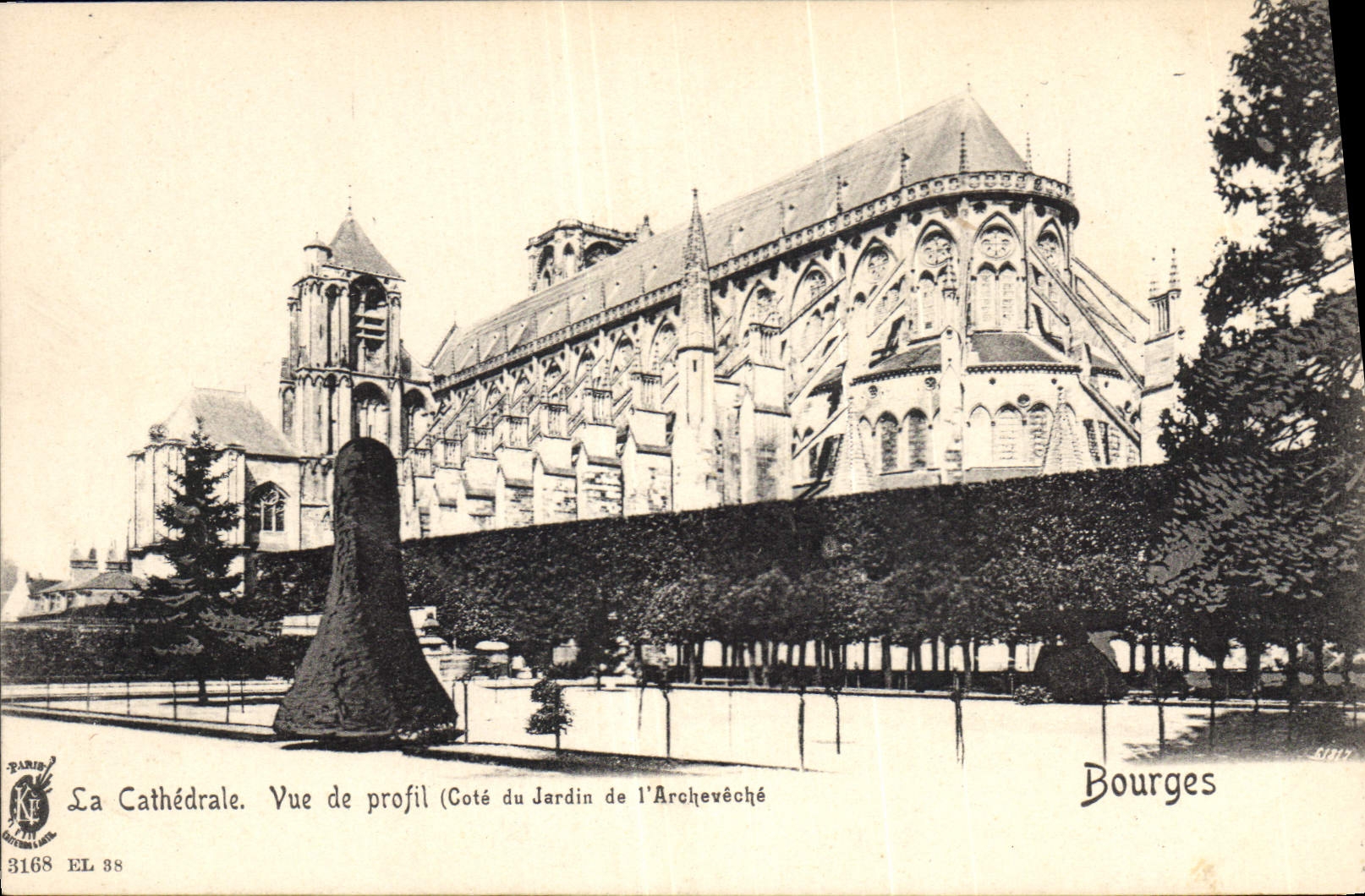 La Cathédrale — Vue de profil (Côté du Jardin de l'Archevêché) — Paris, éditeur Paris, n° 3168 EL 88