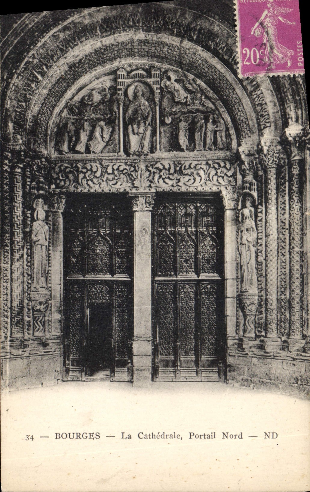 CPA Bourges La Cathedrale Portail Nord 