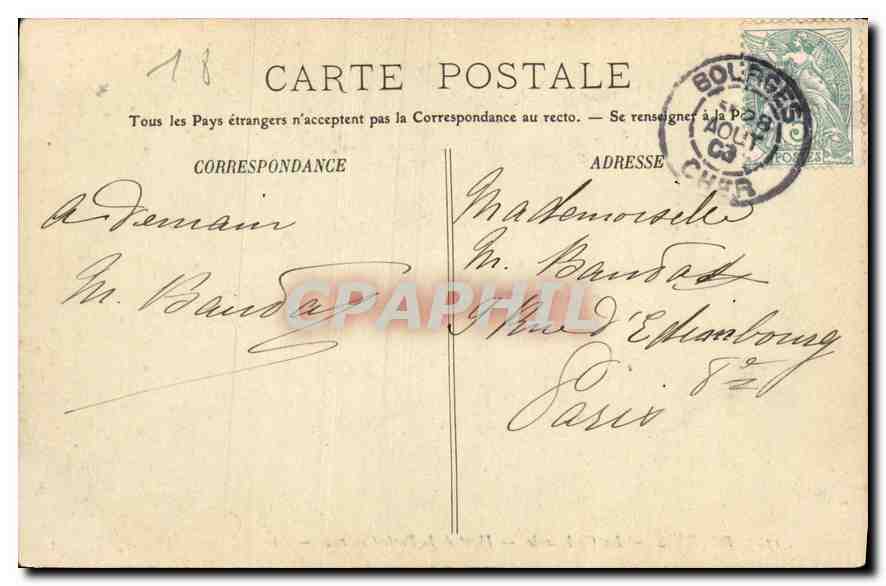 CPA Bourges La Cathedrale Haut de la Porte Centrale  — Rückseite