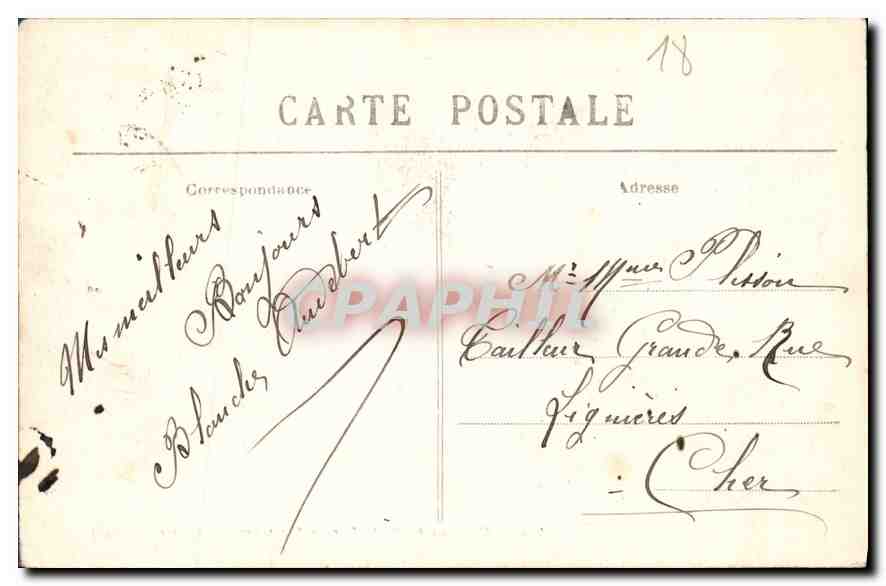 Schloss MEILLANT, nahe Saint-Amand-Montrond (Cher) — Kamin des Großen Salons — Verlag CPAPHIL, Nr. 234 — Rückseite