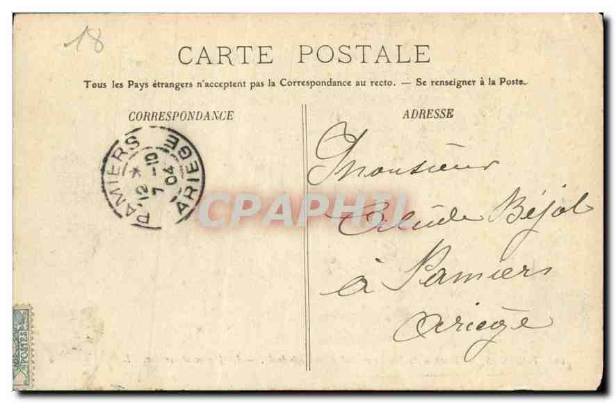 CPA Bourges Tympan du Porche central de la Cathedrale Le Jugement dernier  — Rückseite