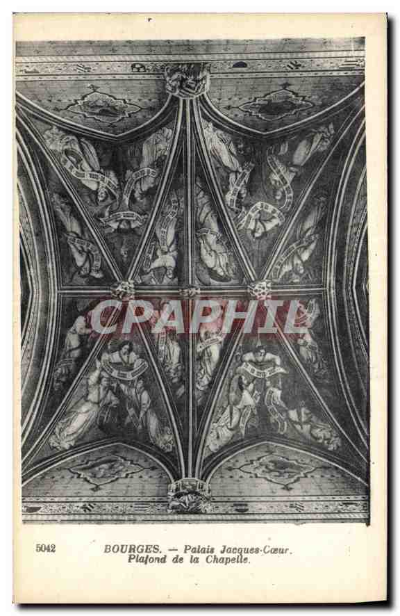 CPA Bourges Palais Jacques coeur Plafond de la Chapelle 