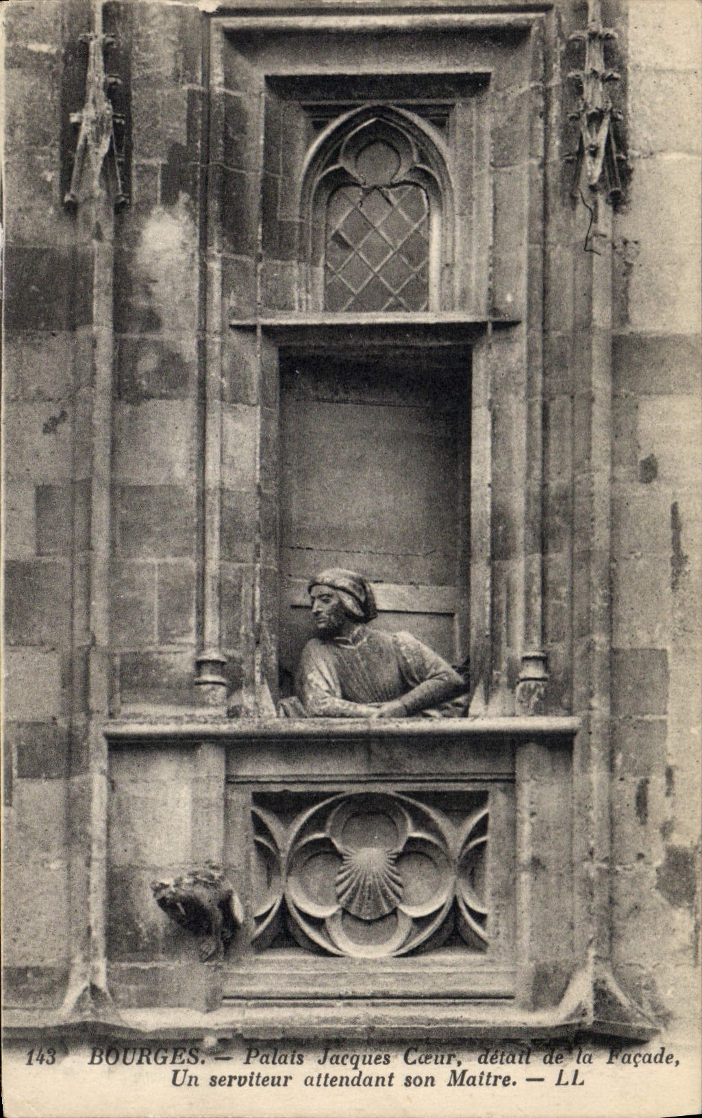Bourges — Palast von Jacques Cœur, Detail der Fassade — L.L.