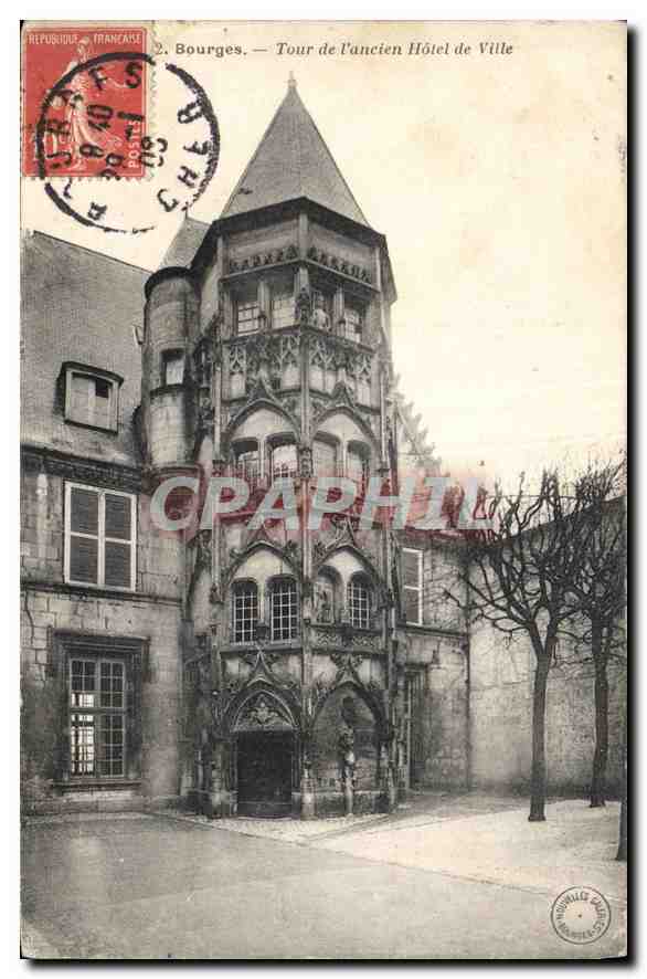 CPA Bourges Tour de l'ancien Hotel de Ville 