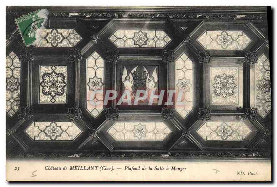 CPA Chateau de Meillant Plafond de la Salle a Manger 