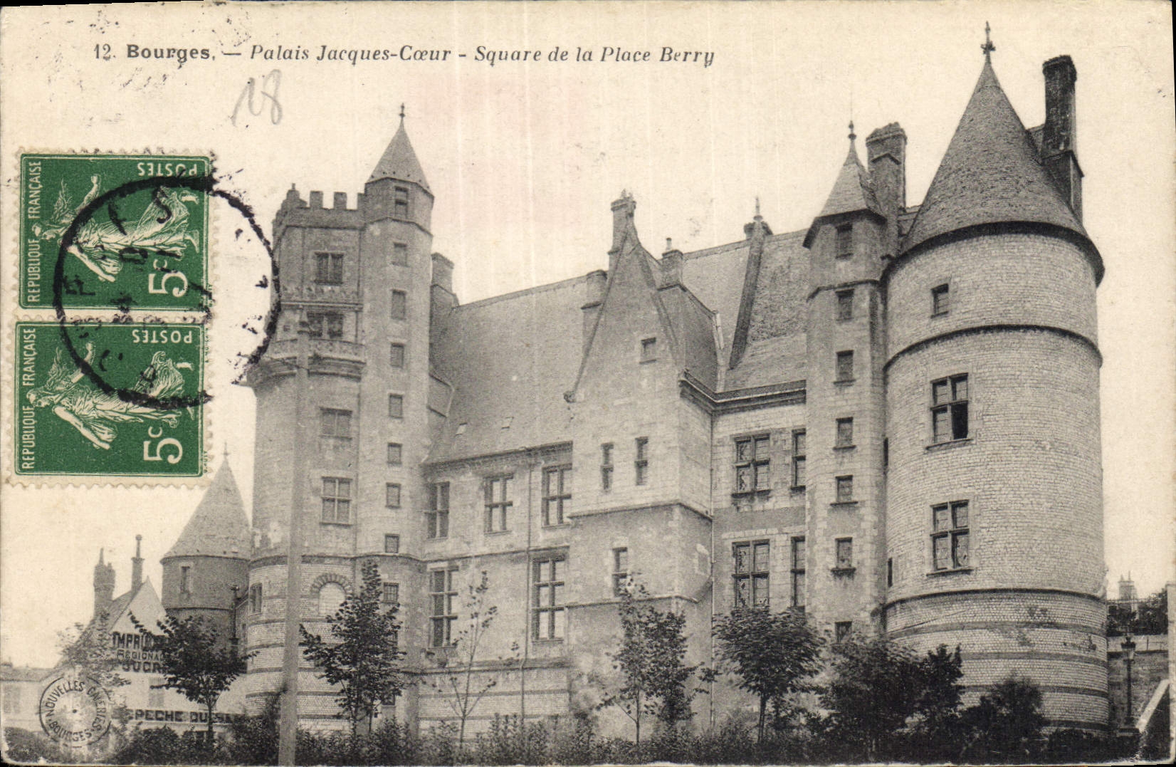 CPA Bourges Palais Jacques Coeur Square de la Place Berry 