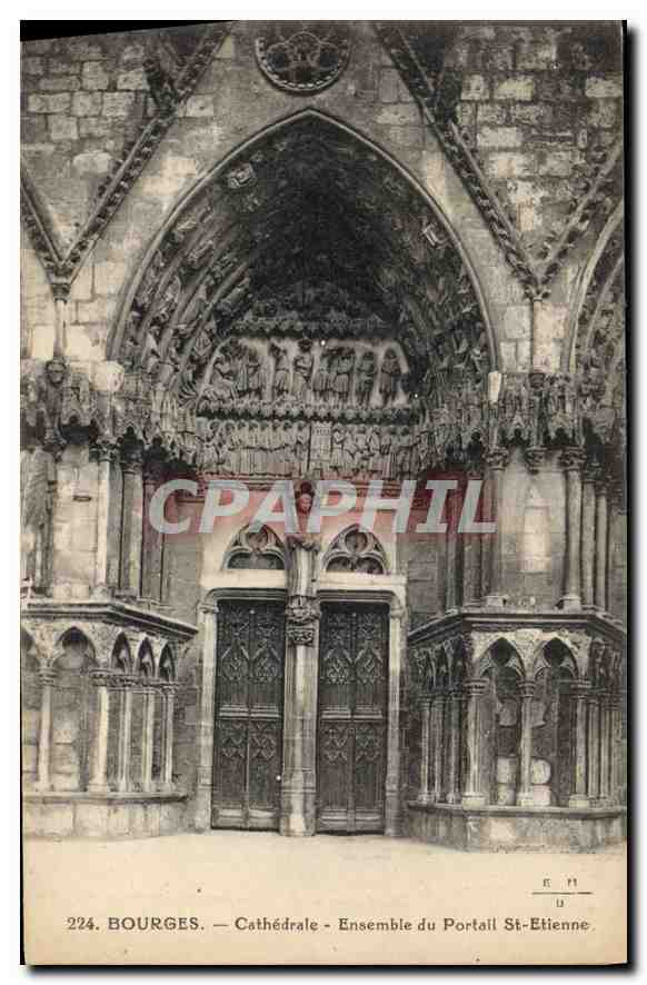 Bourges — Cathédrale — Ensemble du Portail St-Etienne — n° 224