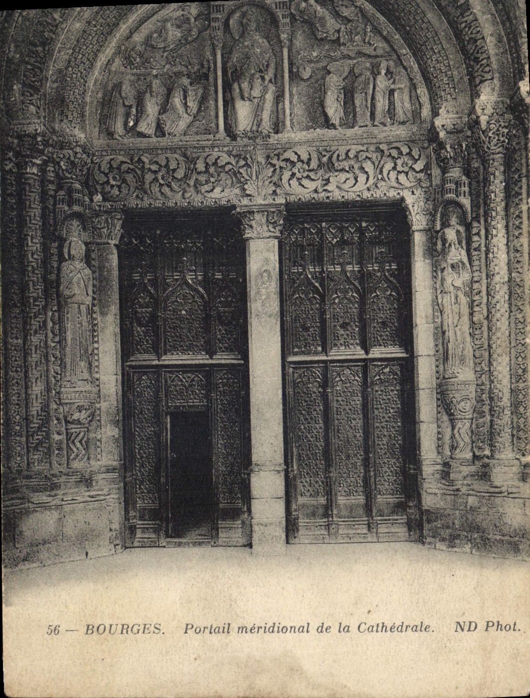 CPA Bourges Portail meridional de la Cathedrale 
