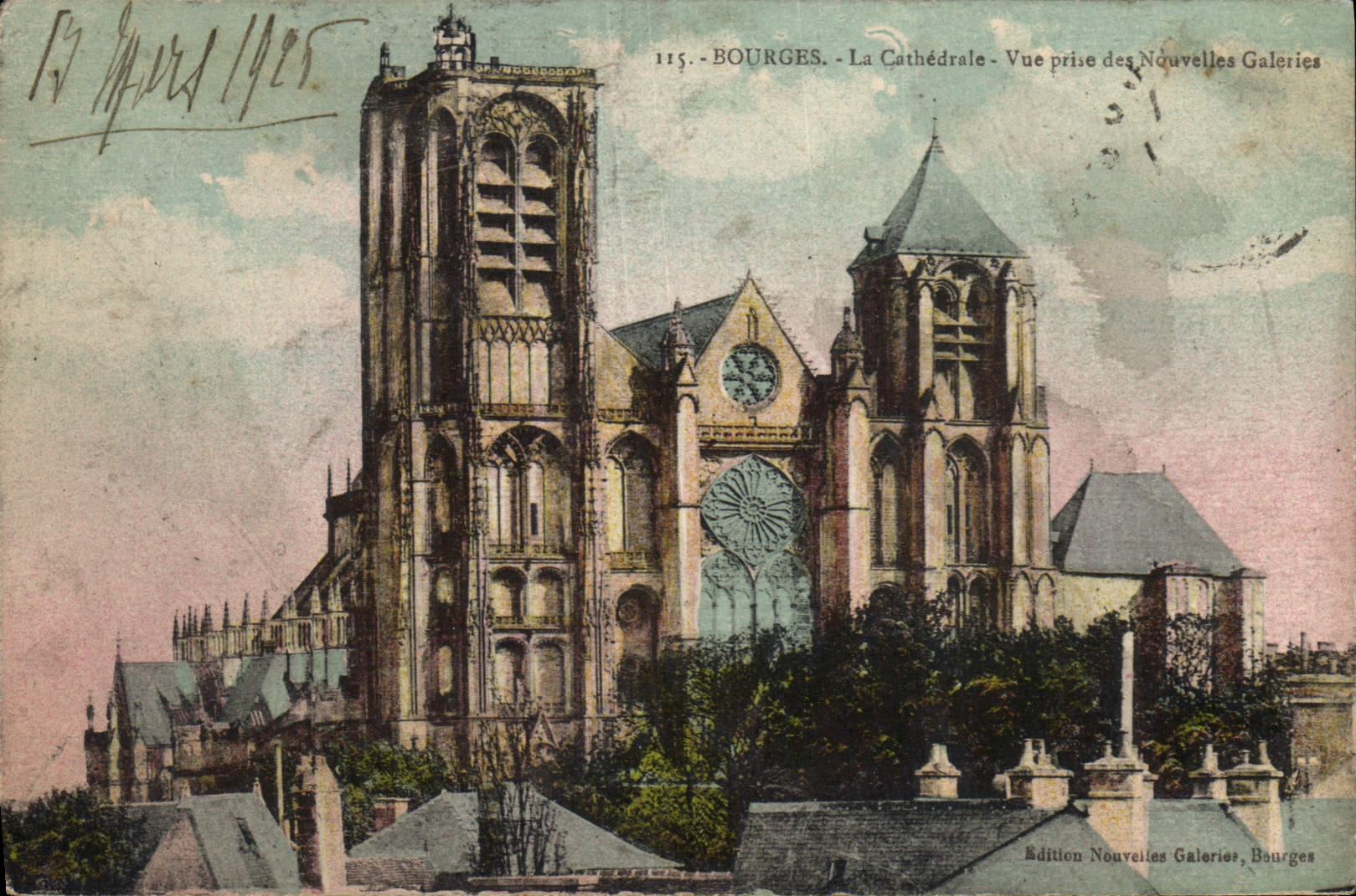 Bourges - La Cathédrale - Vue prise des Nouvelles Galeries - Édition Nouvelles Galeries, Bourges