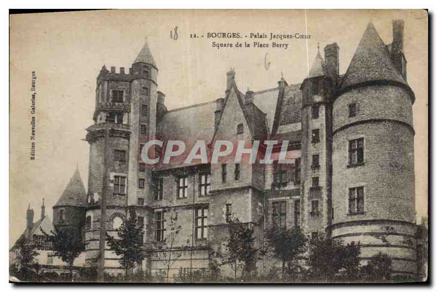 CPA Bourges Palais Jacques Coeur Square de la Place Berry 