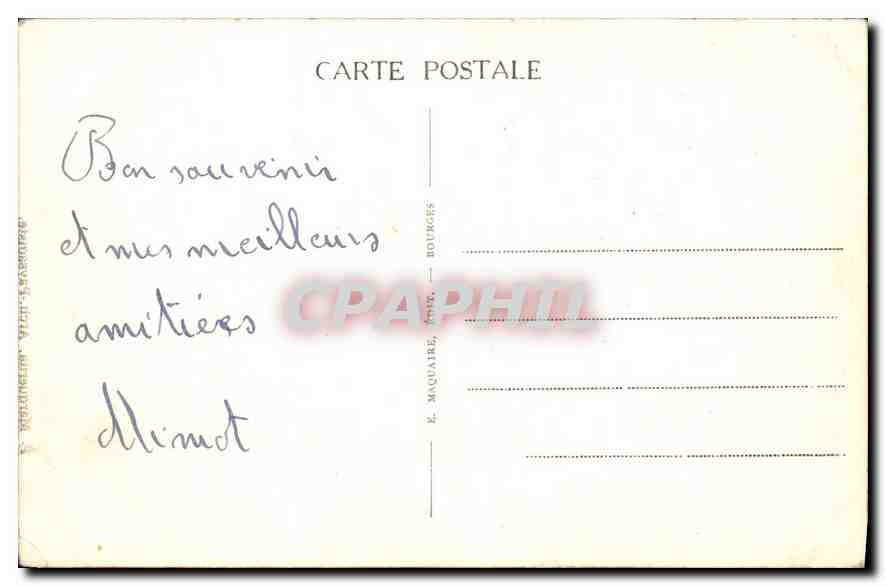 CPA Bourges Jardin des Pres Fichaux Le Tapis Vert  — Rückseite