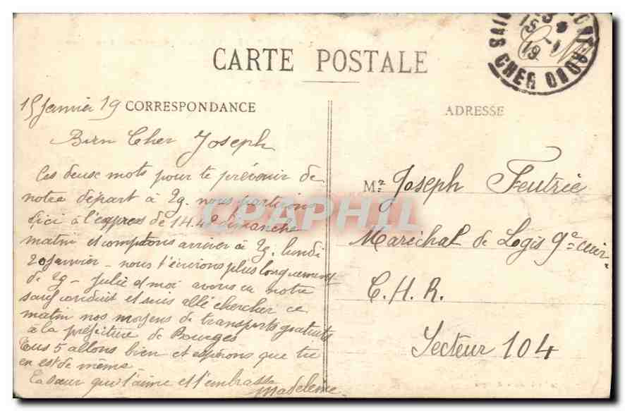CPA Bourges Le Palais Jacques Coeur a vol d'oiseau  — Rückseite