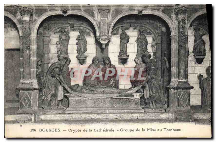 Bourges — Crypte de la Cathédrale — Groupe de la Mise au Tombeau