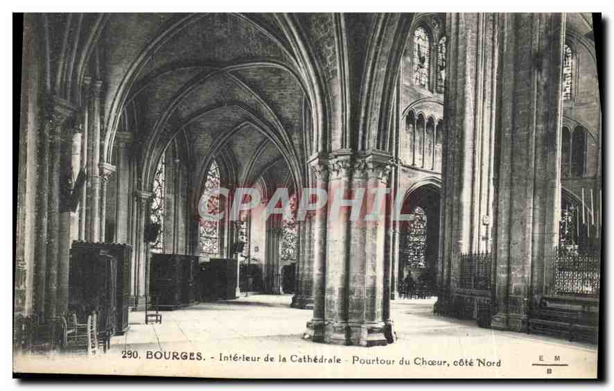 CPA Bourges Interieur de la Cathedrale Pourtour du Choeur cote Nord 