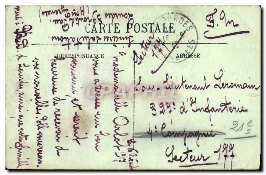 CPA Lourdes La Grotte  — Verso