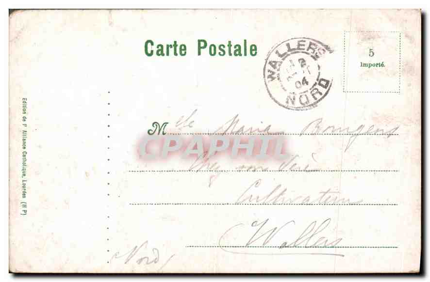 CPA Les Sanctuaires de Lourdes  — Verso