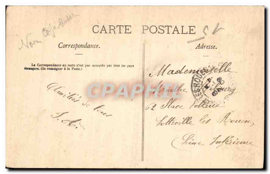 CPA Femme — Verso