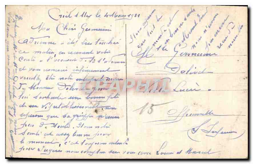 CPA Femme — Verso