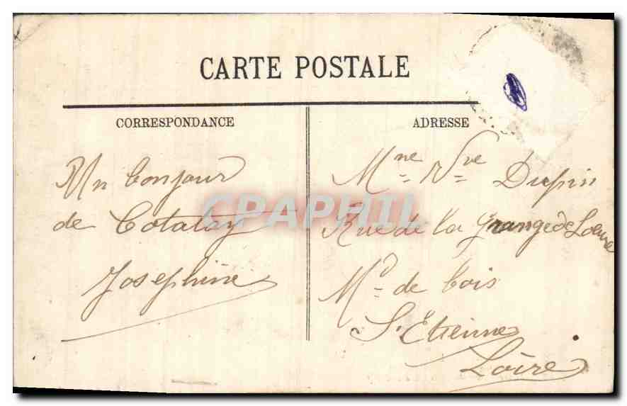 CPA Notre Dame de Lourdes a Cotatay  — Verso