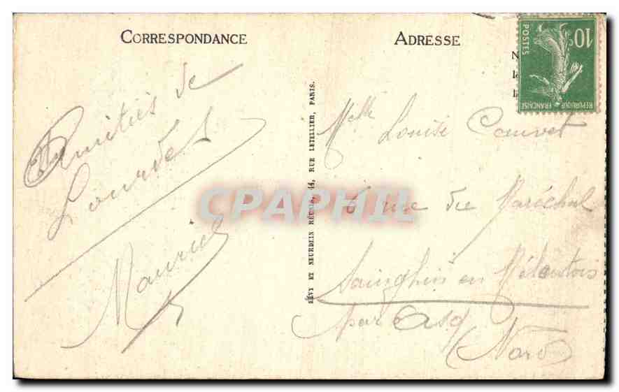 CPA Lourdes La Grotte  — Verso