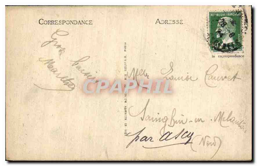 CPA Lourdes La Grotte  — Verso