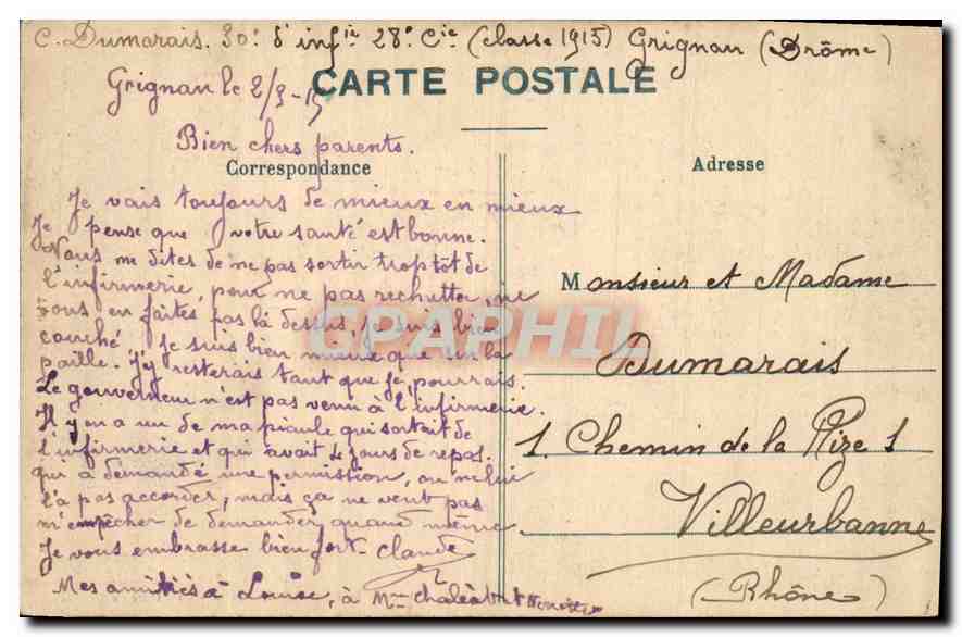 CPA Abbaye de la Trappe d'Aiguebelle La Grotte de Lourdes  — Verso