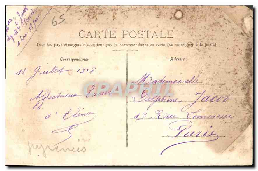 CPA Bagneres de Bigorre Les Thermes et les Bains de la Reine — Reverso