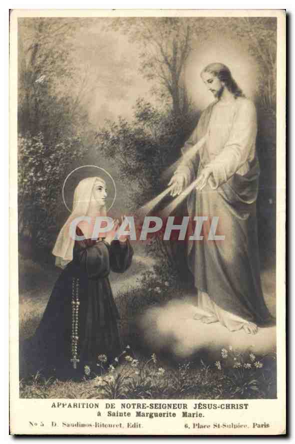 CPA Apparition de Notre Seigneur Jesus Christ a Salute Marguerite Marie 