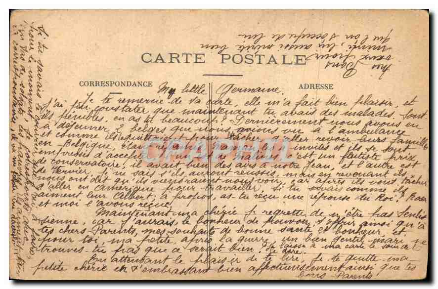 CPA Retour des Champs  — Rückseite